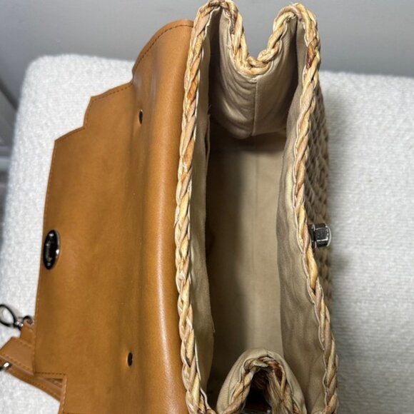 Brown Woven Leather Strap Bag - Picture 4 of 4